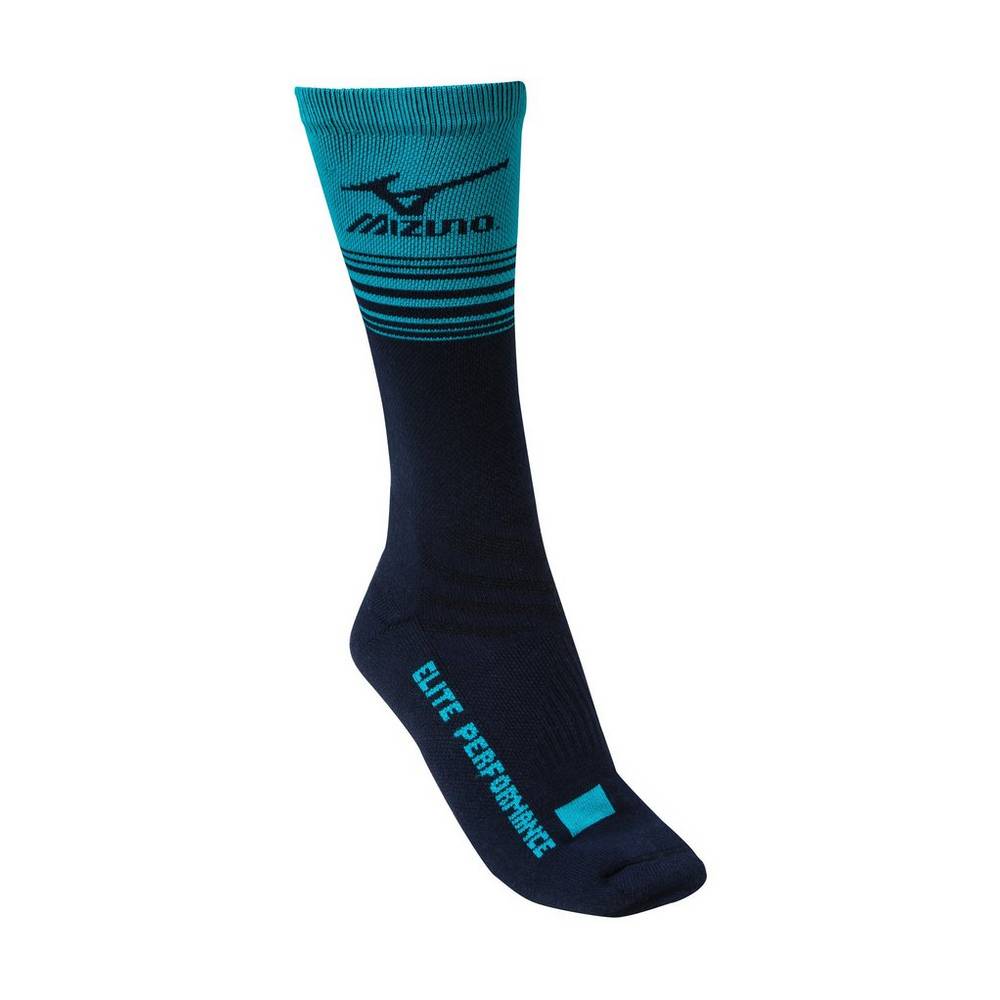 Mizuno Men's Retro Crew Socks Navy/Blue (480177-XSG)